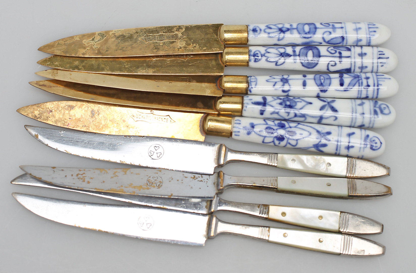 Images for 114687. FRUIT KNIVES, 5 pcs, Uchatius bronze, Germany, early