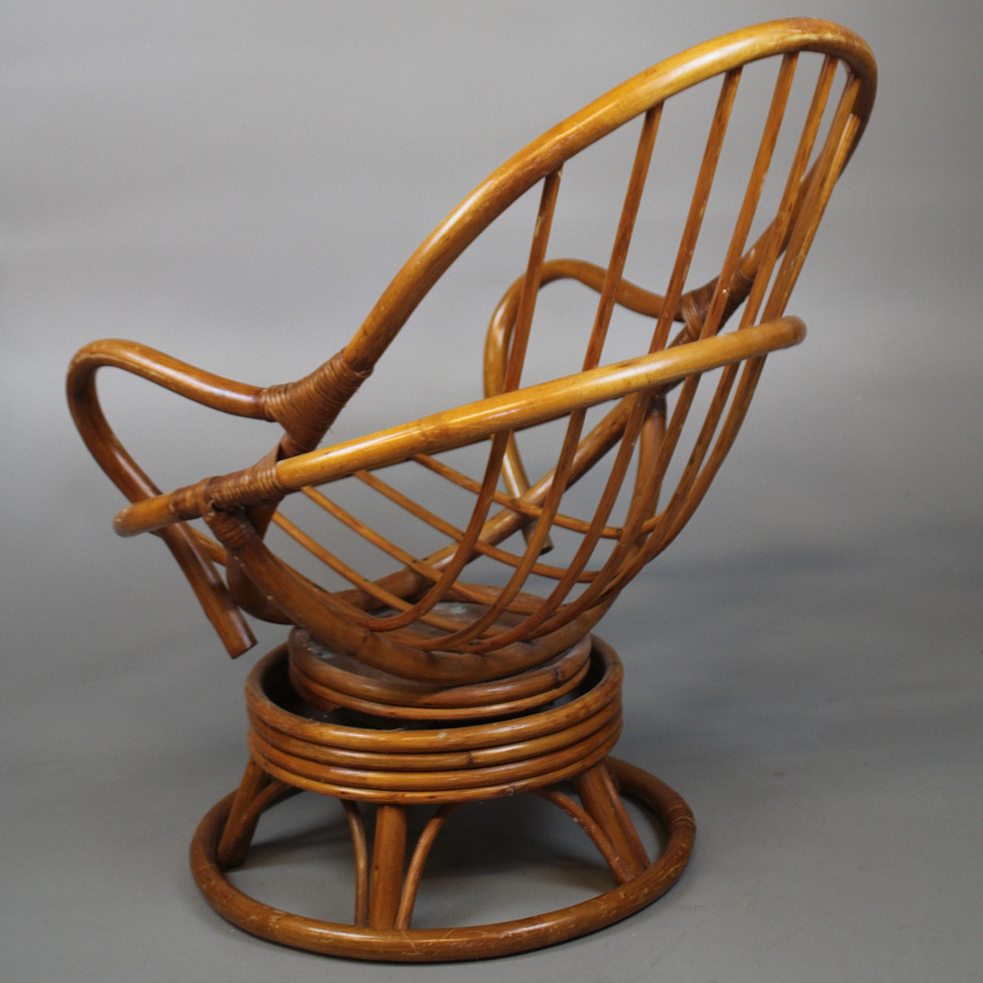 Bilder von 1783200. Drehsessel aus Bambus/Rattan, zweite Hlfte des 20.  Jahrhunderts. - Auctionet