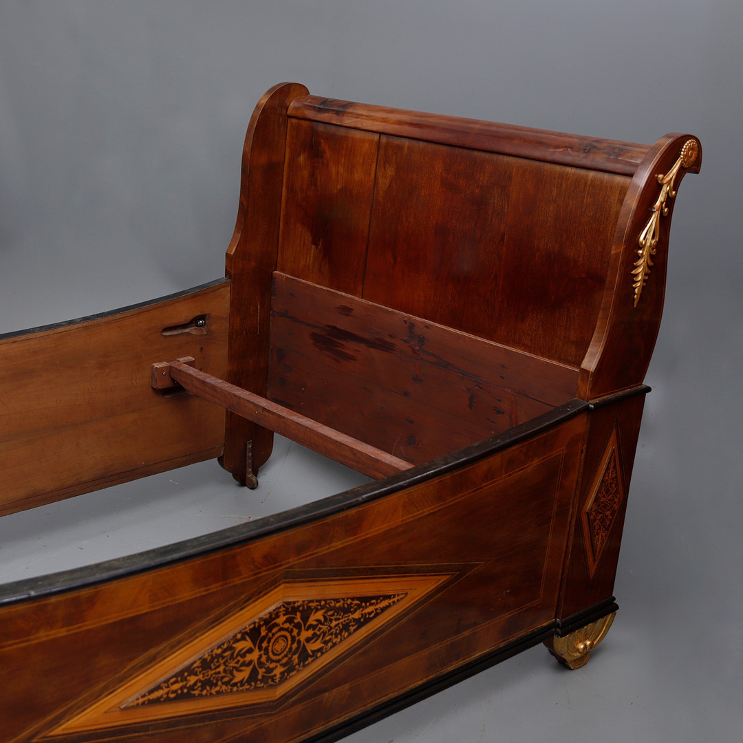 Images for 1837932. EMPIRE ship bed in mahogany with carved and gilded