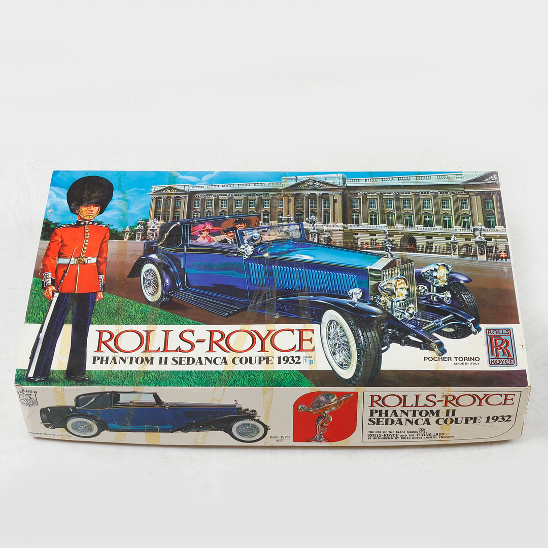 Bonhams : A 1:8 scale model of a 1934 Rolls-Royce Phantom II drop head Sedanca Coupe by Pocher, Italian
