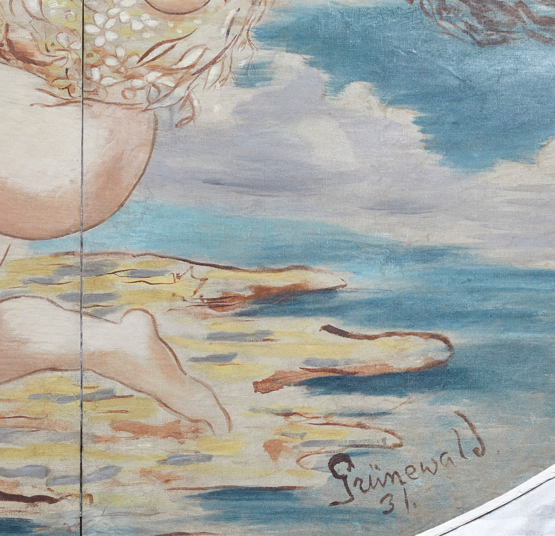 ISAAC GRÜNEWALD 1889–1946. Plafondmålning (8 delar) 450 x 310 cm.