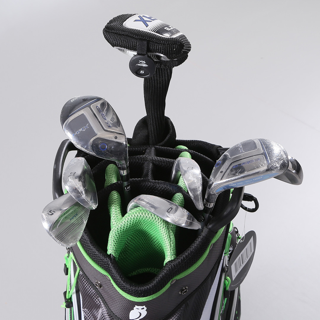 Images for 2032921. GOLFBAG, Black owl golf, with clubs, 8 pcs, 2018