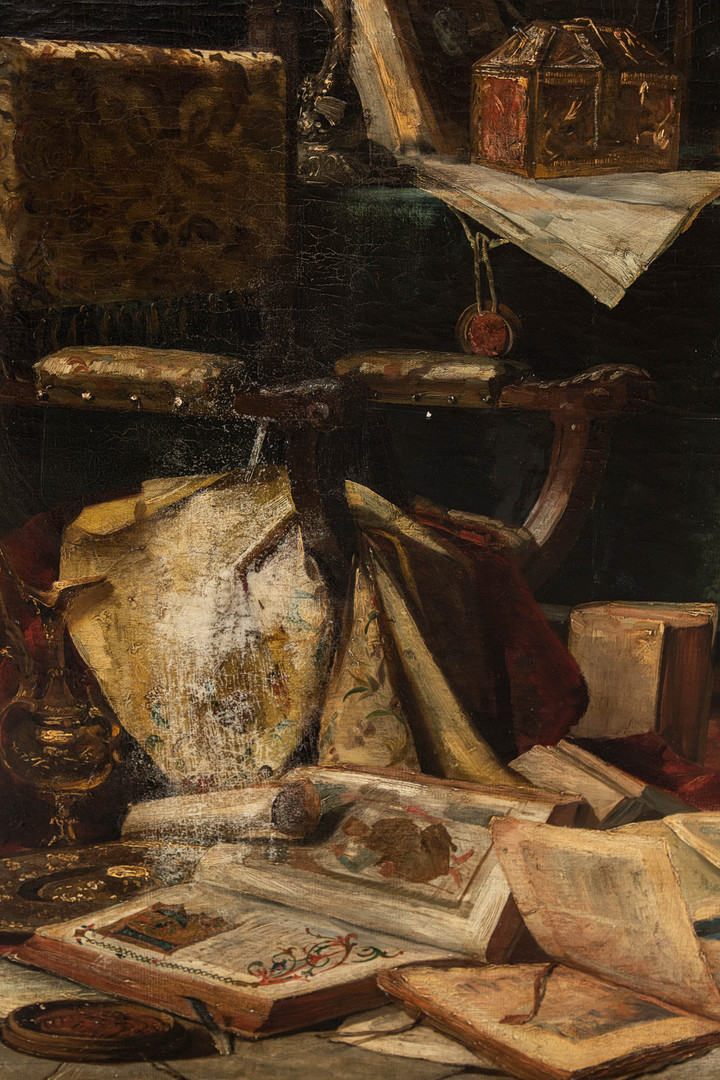 JAN SKRAMLIK (1860-1936). Verhandlung der Mitgift.
