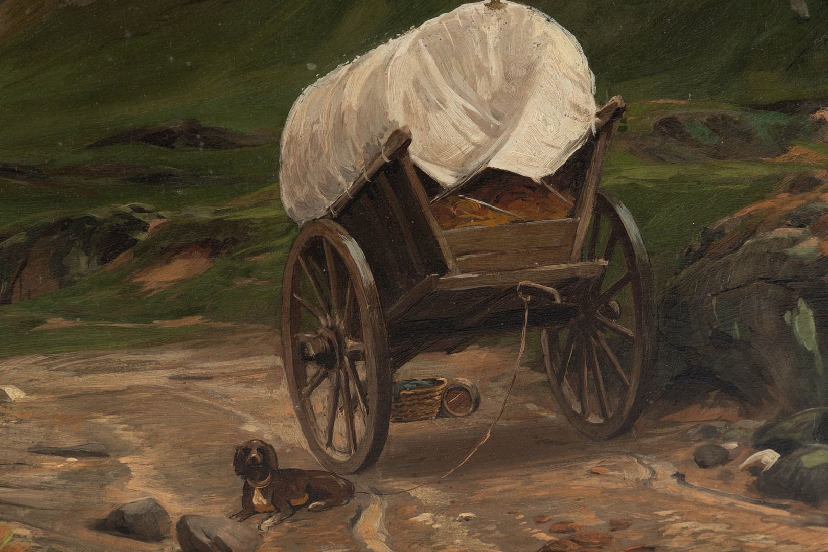ALFRED METZENER (1833-1905). Rast im Schatten der Bäume.