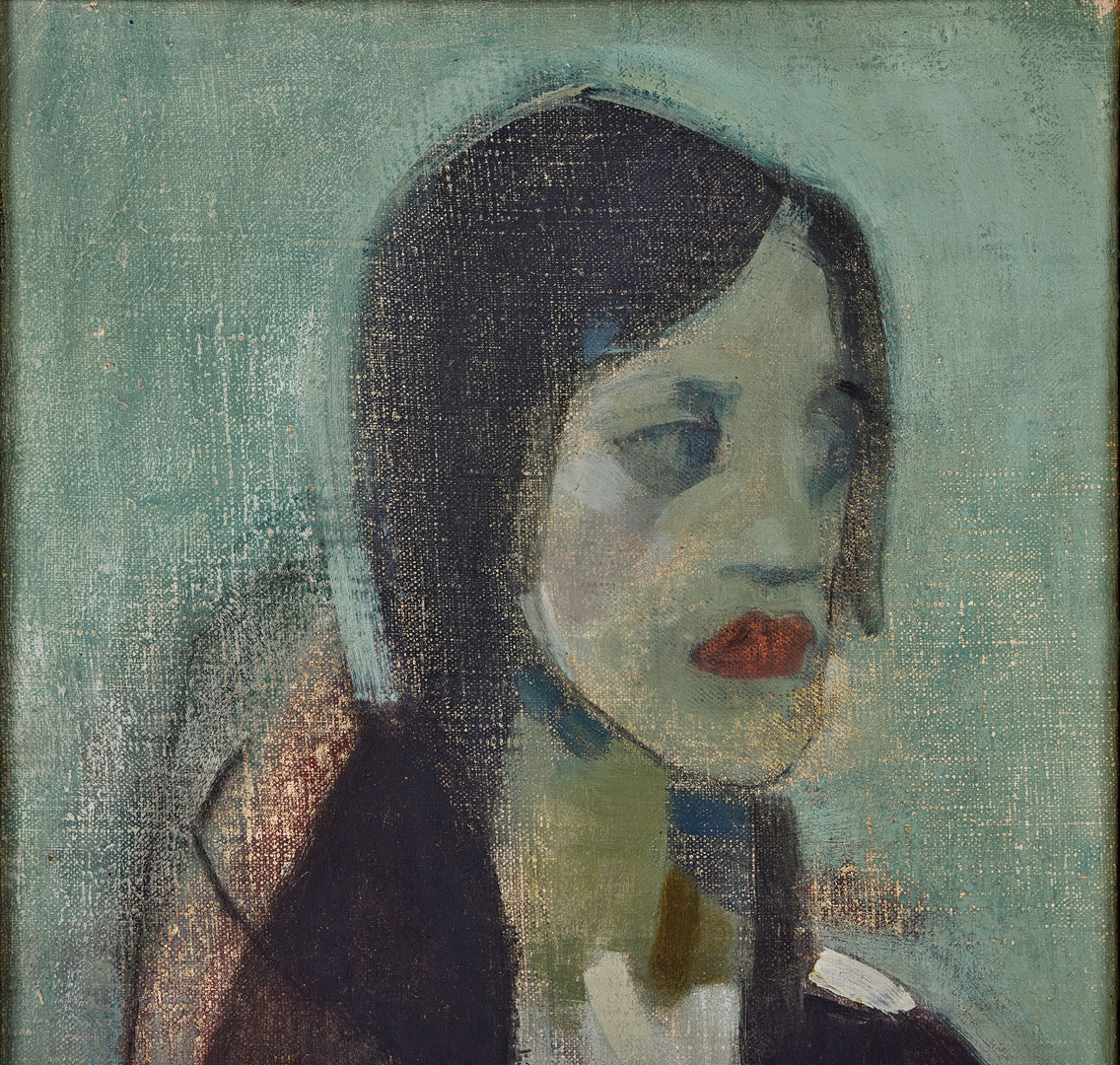 HELENE SCHJERFBECK. Spetssjalen, signerad, olja på duk.