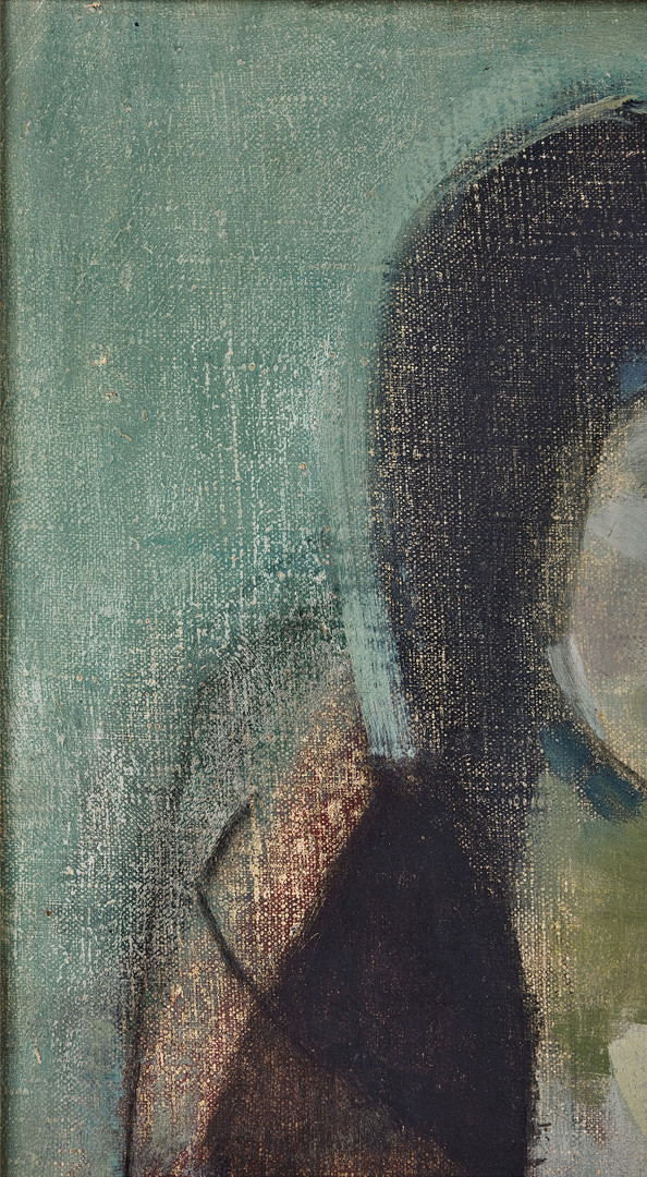 HELENE SCHJERFBECK. Spetssjalen, signerad, olja på duk.