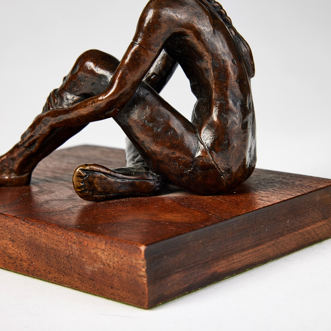 STERETT-GITTINGS KELSEY. Sittande ballerina, skulptur i brons, höjd 14 cm.