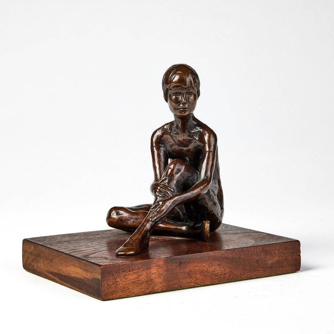 STERETT-GITTINGS KELSEY. Sittande ballerina, skulptur i brons, höjd 14 cm.
