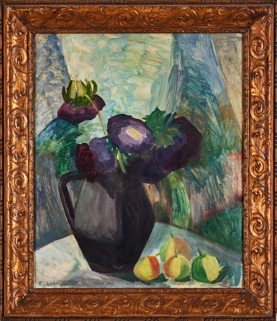 ELSA STRÖM - CIACELLI. Astrar, olja på pannå av papp, 46 x 38 cm.