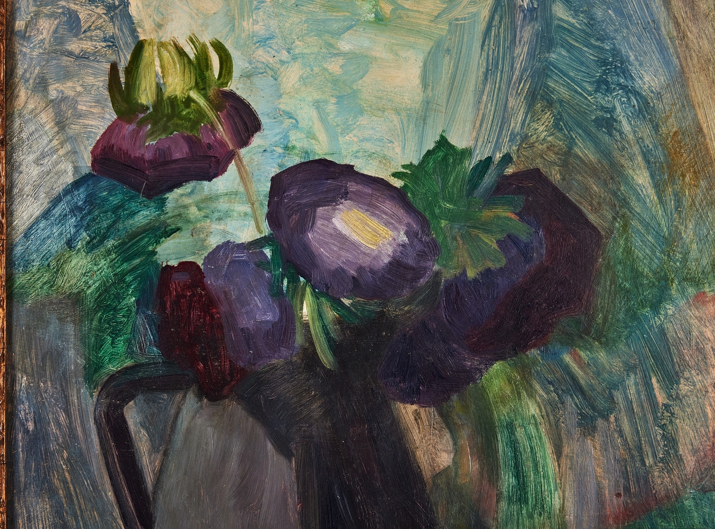 ELSA STRÖM - CIACELLI. Astrar, olja på pannå av papp, 46 x 38 cm.