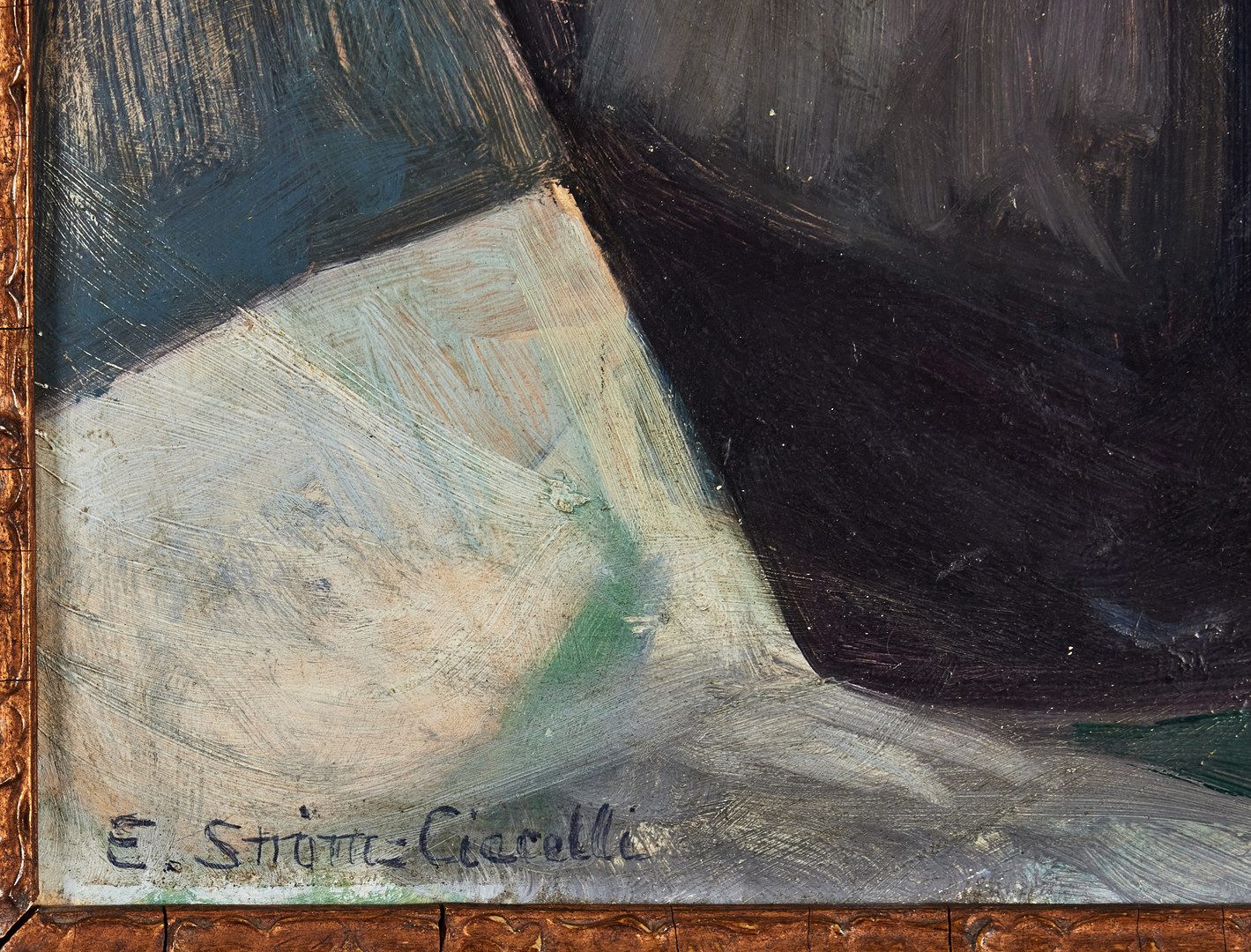 ELSA STRÖM - CIACELLI. Astrar, olja på pannå av papp, 46 x 38 cm.