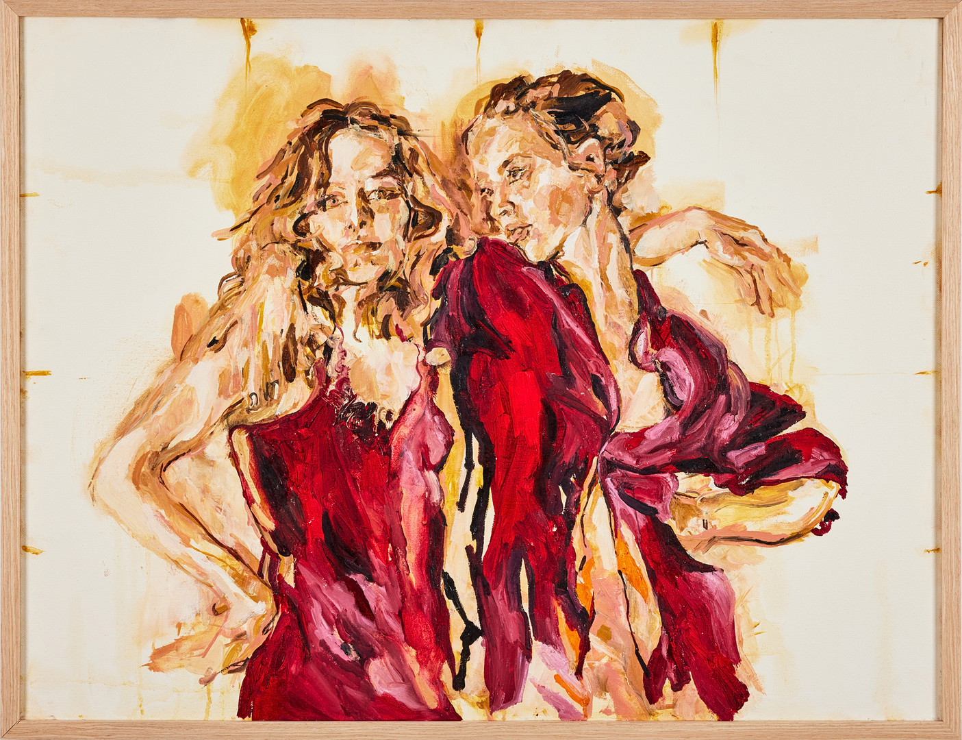 ELIN KÄLLMAN. Nina och Angelica, olja på duk, 62 x 80 cm.