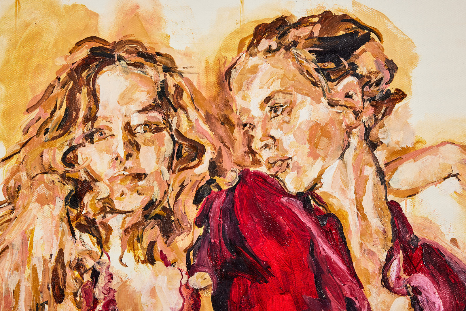 ELIN KÄLLMAN. Nina och Angelica, olja på duk, 62 x 80 cm.