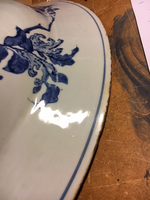 A VERY LARGE BLUE AND WHITE 'KRAAK' CHARGER.
