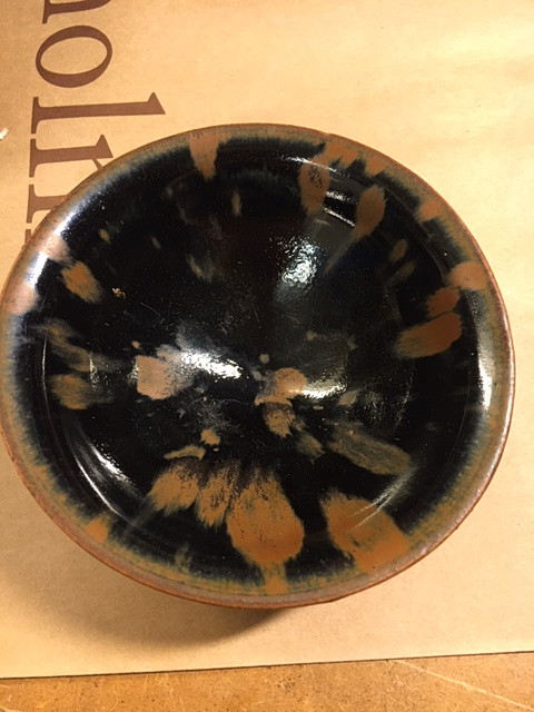 A HENAN RUSSET-SPLASHED BLACK-GLAZED BOWL.