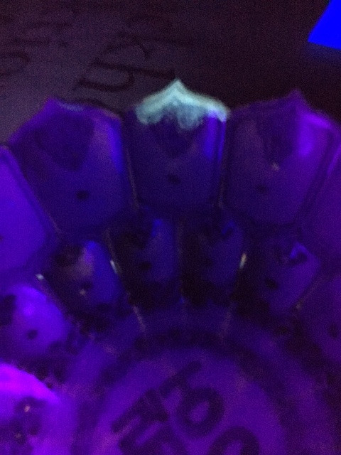 A RARE BLUE AND WHITE MOLDED 'LOTUS' DISH.