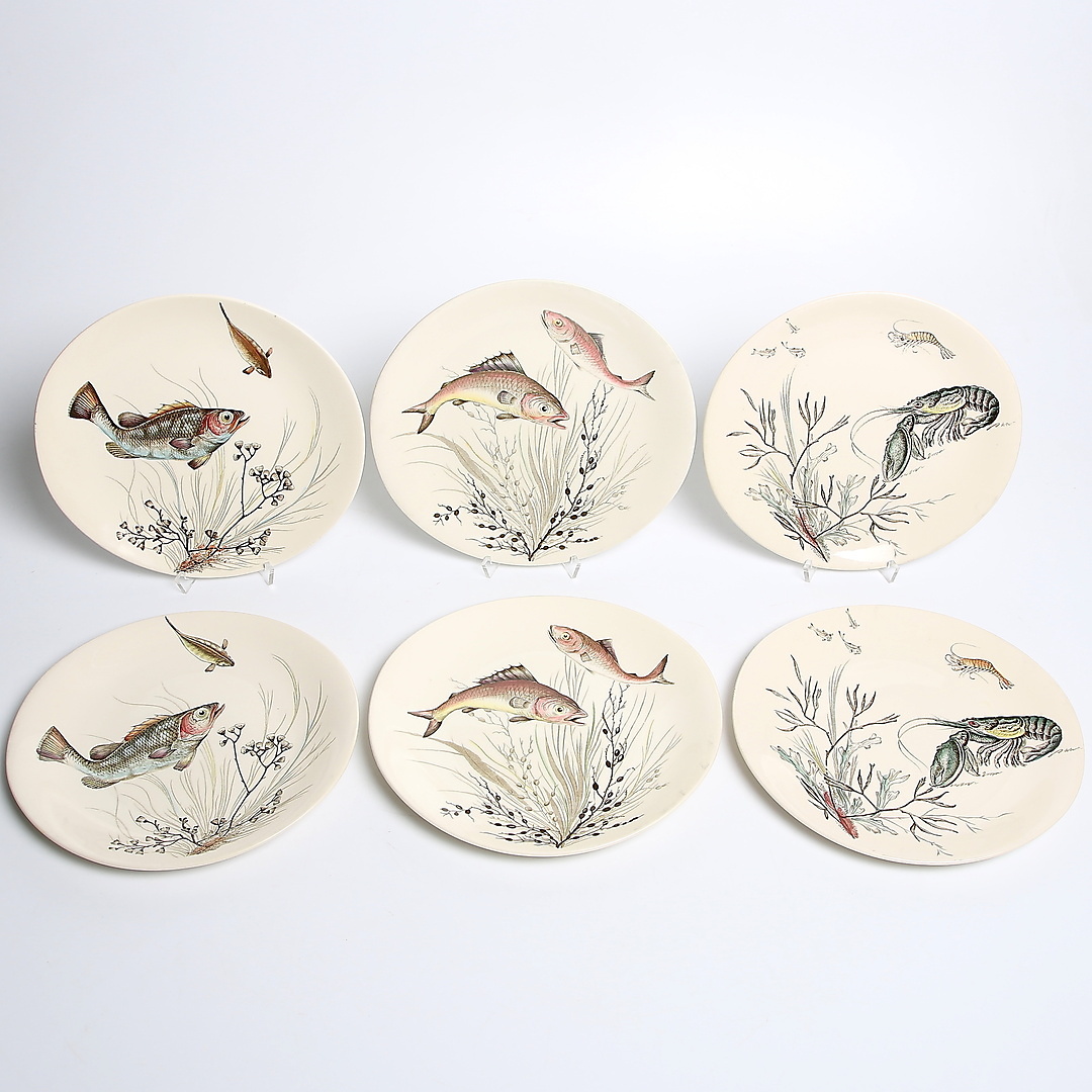 Images for 228685. FISH PLATES, 6 pcs, "Fish" Johnson, Bros, England