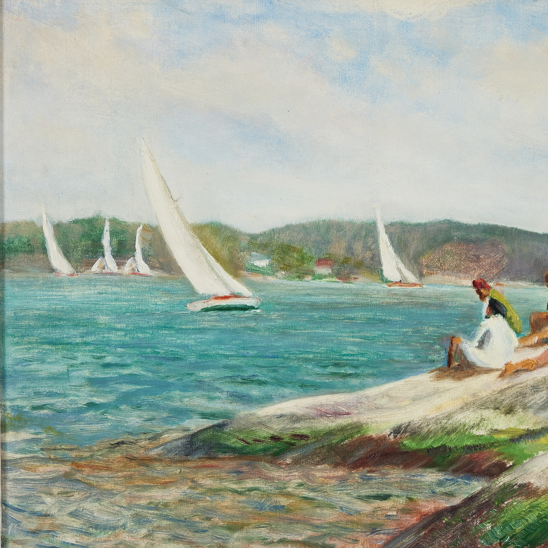 IVAR STJÄRNMARK. Badsäsong, olja på pannå.
