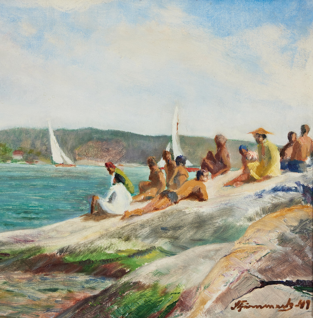 IVAR STJÄRNMARK. Badsäsong, olja på pannå.