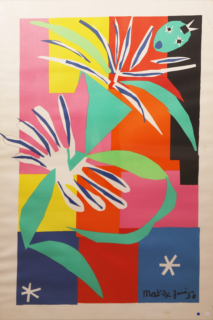 DESPUÉS DE HENRI MATISSE. "LA DANSEUSE CREOLE". PÓSTER SOBRE PAPEL. FINALES SIGLO XX.