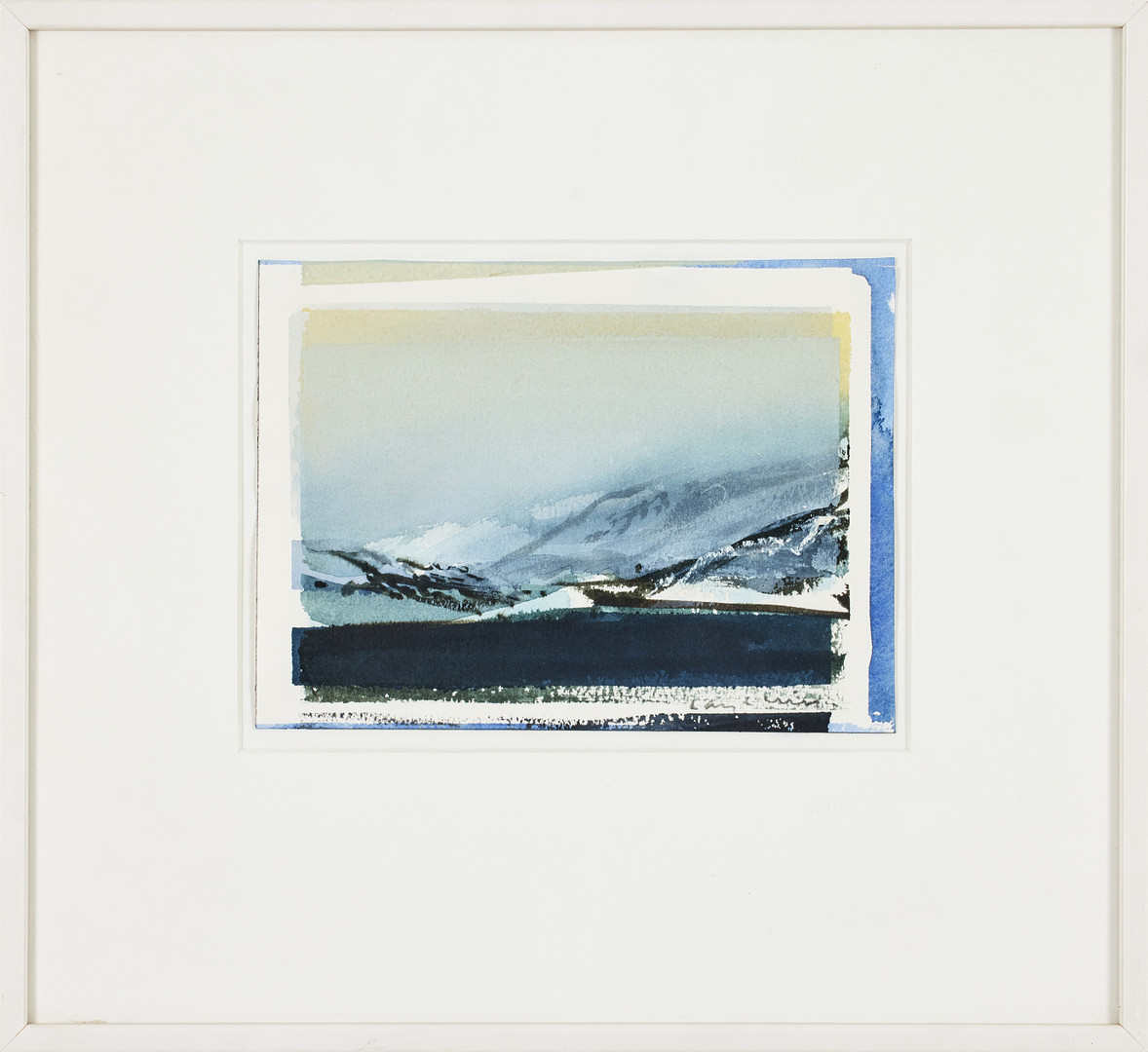 LARS LERIN. Sett från Hurtigruta, feb, akvarell på papper, 14 x 20 cm.