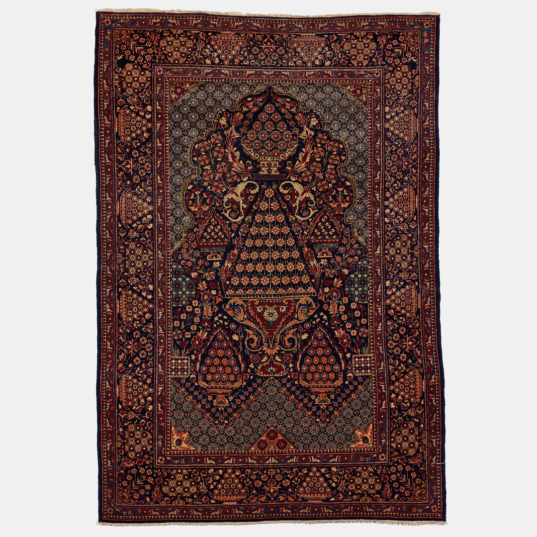 ORIENTMATTA, Kashan, semiantik 1920-30-tal, 208 x 140 cm.