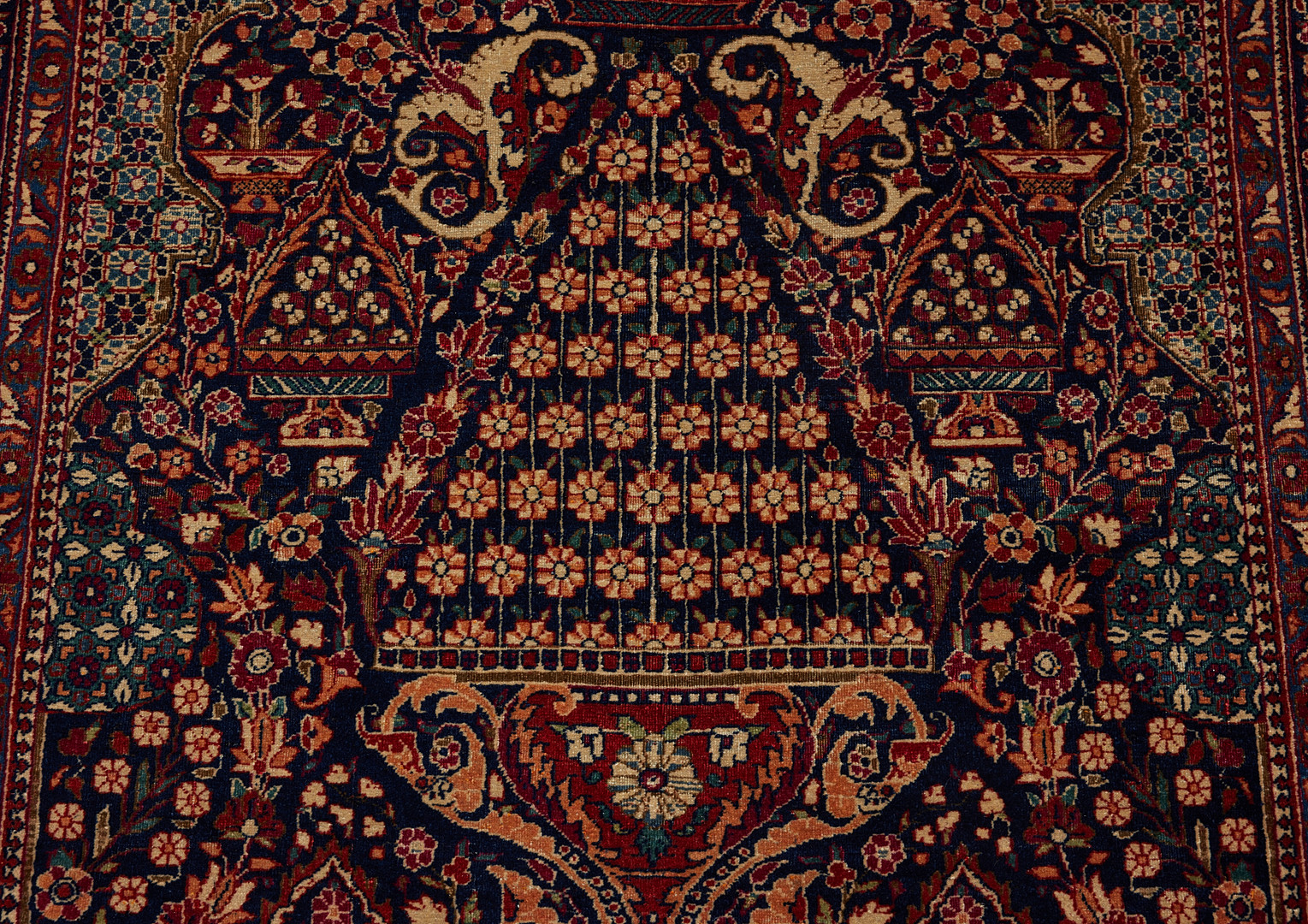 ORIENTMATTA, Kashan, semiantik 1920-30-tal, 208 x 140 cm.