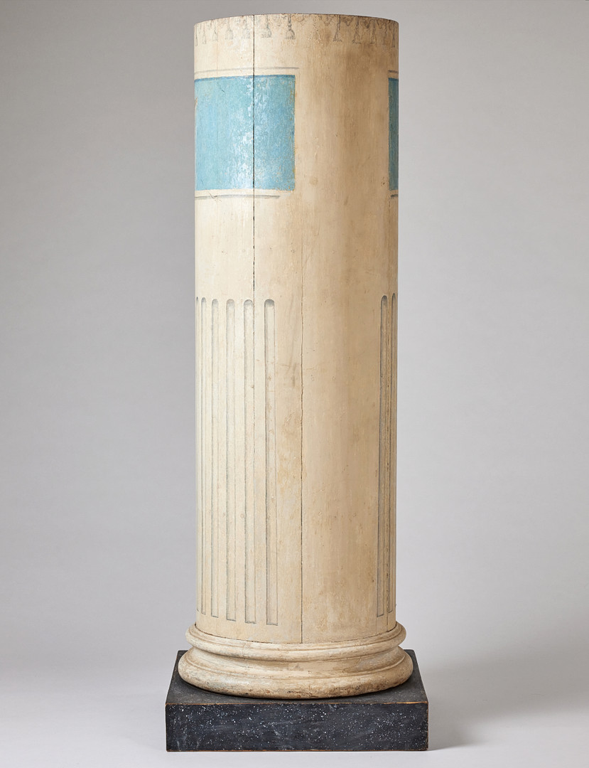 NILS JOHAN ASPLINDS VERKSTAD (hallrättsmästare och hovmålare i Falun 1785-1820), kolonnskåp, sengustavianskt.
