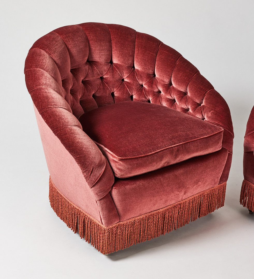 CARL CEDERHOLM. Tillskriven. Fåtöljer, 1 par, Firma Stil & Form, Stockholm 1940-50-tal.