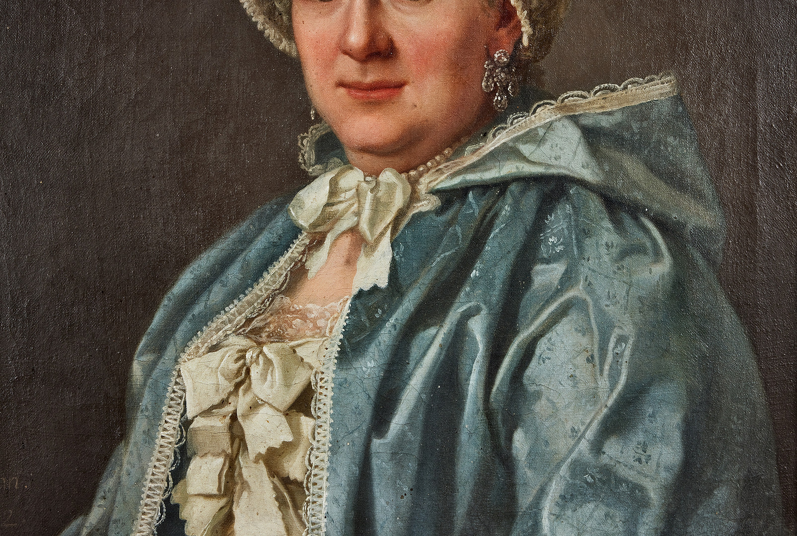 JONAS HOFFMAN (1726-1780). Ett par porträtt av borgmästare, rådman Kniper och hans fru, född Claesson, signerade och daterade Hoffman 1772, olja på duk.