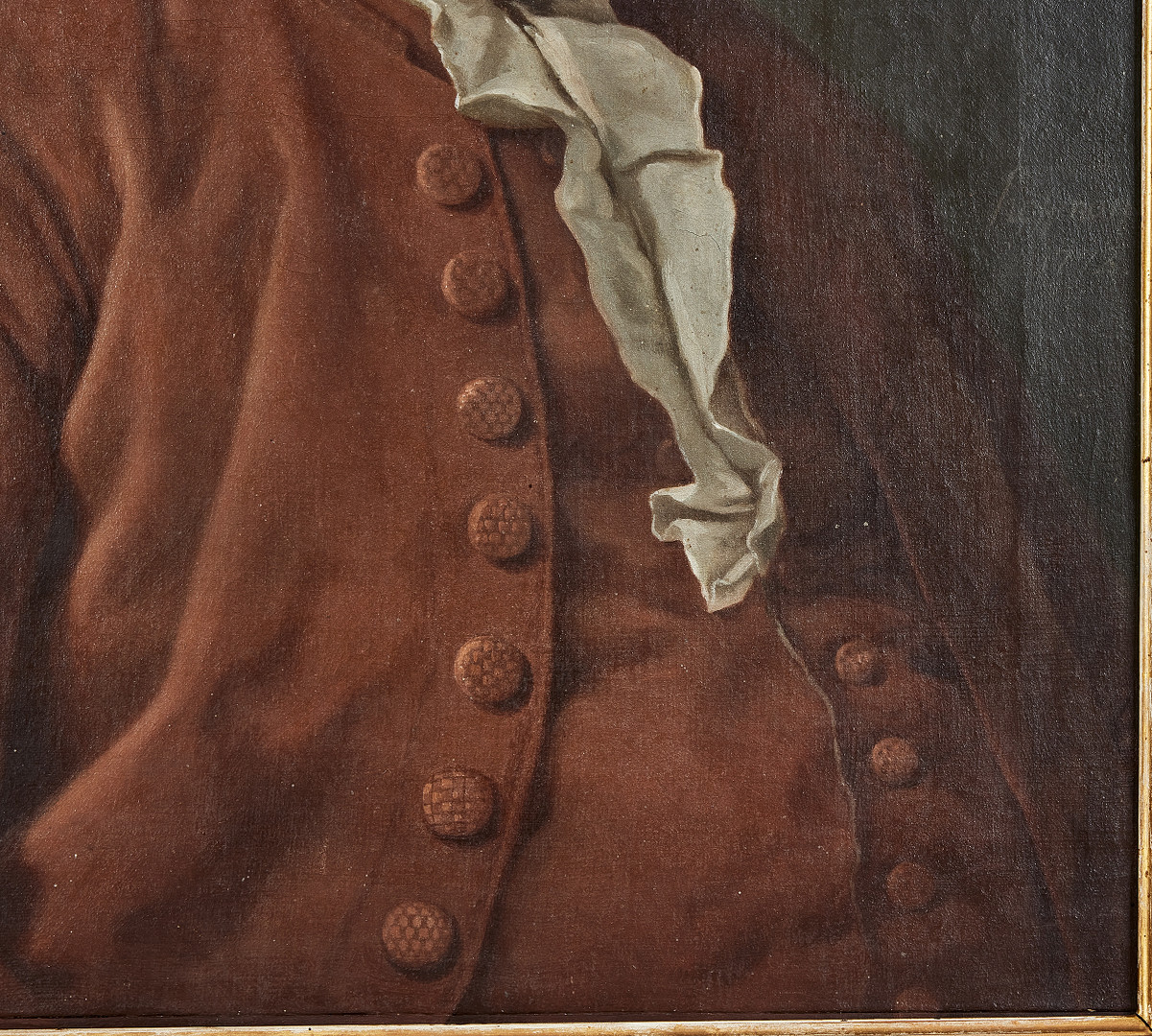 JONAS HOFFMAN (1726-1780). Ett par porträtt av borgmästare, rådman Kniper och hans fru, född Claesson, signerade och daterade Hoffman 1772, olja på duk.