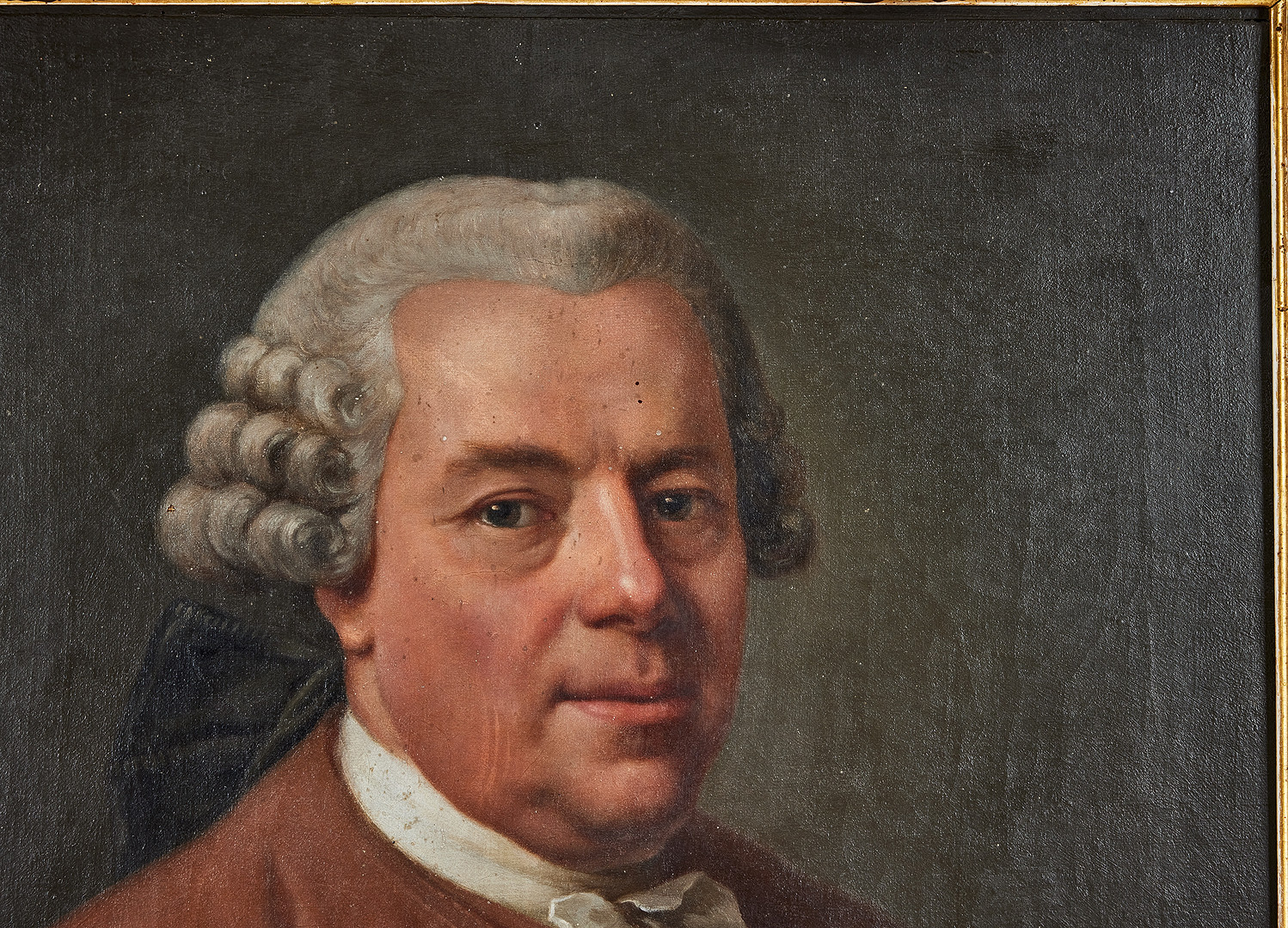 JONAS HOFFMAN (1726-1780). Ett par porträtt av borgmästare, rådman Kniper och hans fru, född Claesson, signerade och daterade Hoffman 1772, olja på duk.