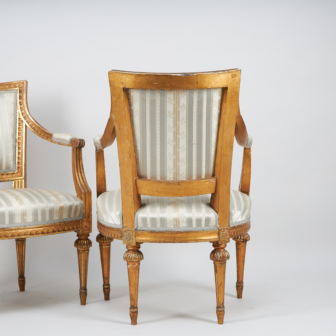 KARMSTOLAR, ETT PAR, gustaviansk, 1700-talets slut.