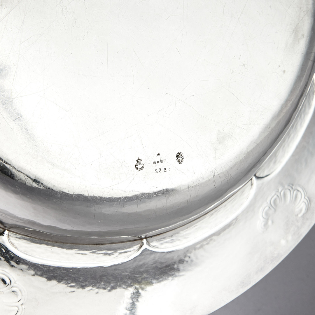 GEORG JENSEN. Fat, sterling silver, Köpenhamn 1925-1932. Svenska importstämplar GAB F. Design nr 232 c.