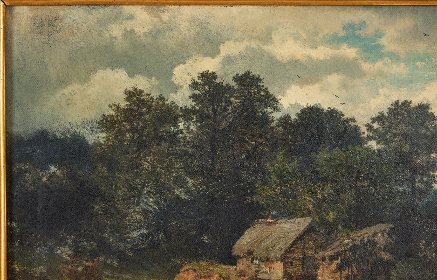 ANDREAS ACHENBACH. Kvinna vid porlande flod, olja på duk, 41 x 57,5 cm.