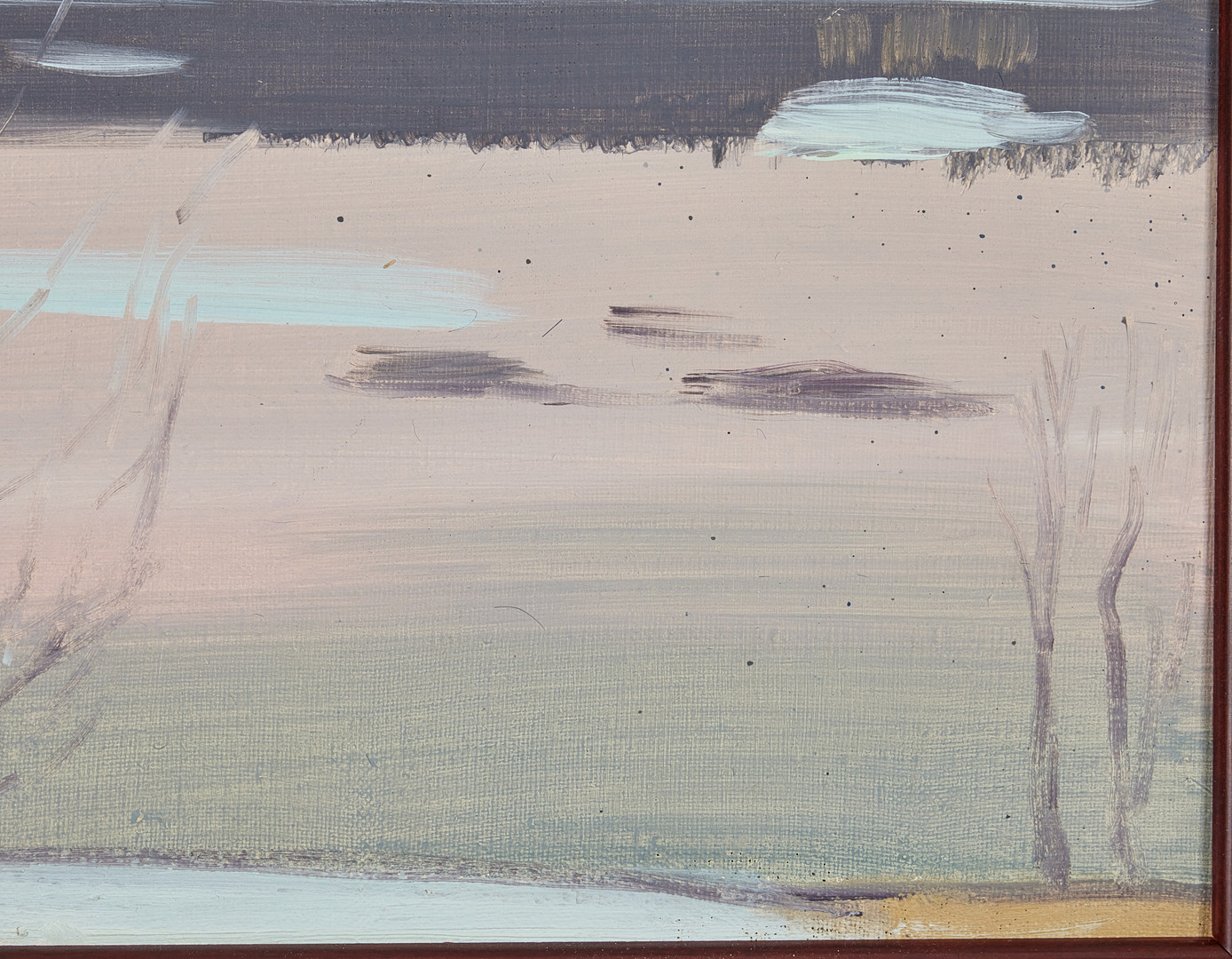 VERA FRISÉN. Utsikt i skymningsljus, olja på duk, 33 x 42,5 cm.