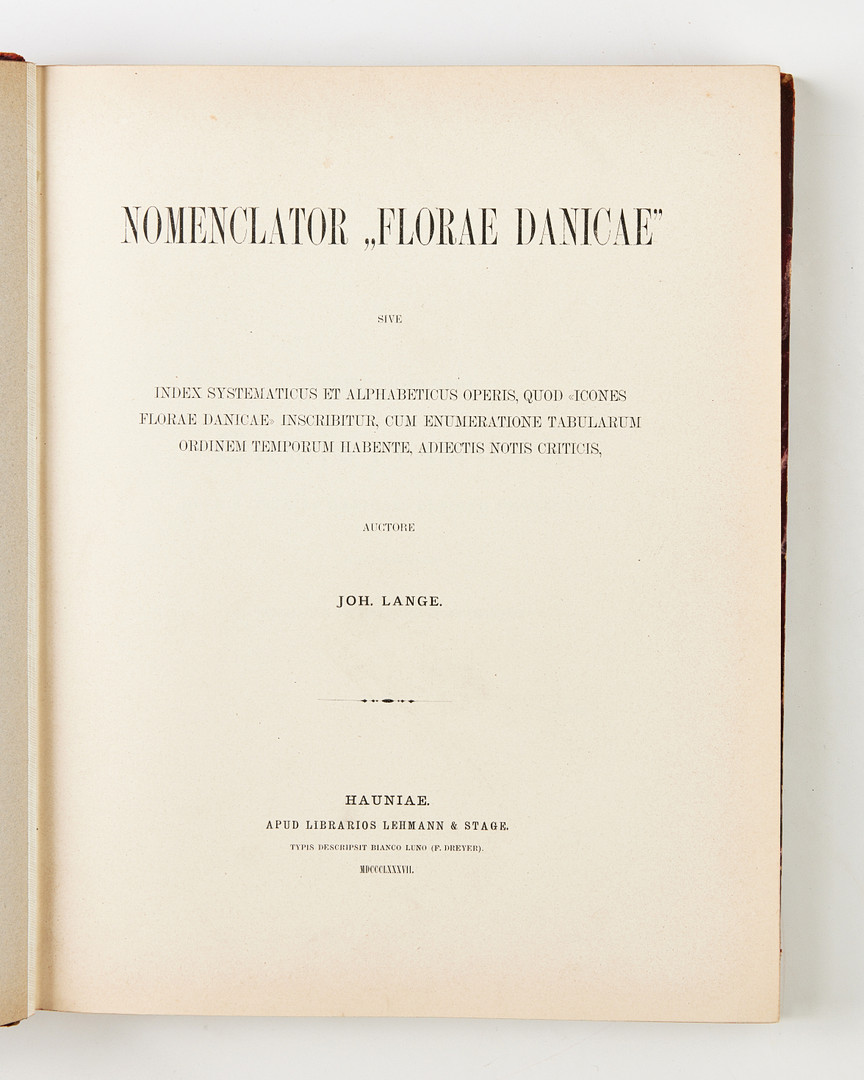 FAMOUS FLORA DANICA with almost 3000 plates, vol. III-XVII and Supplement in 17 volumes. and 3 more.