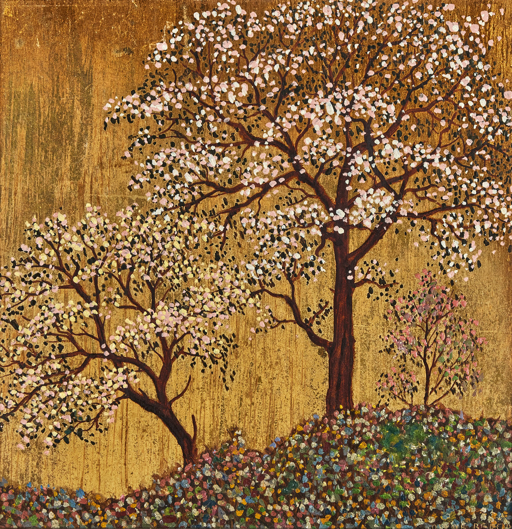 OSKAR BERGMAN. Blommande träd.
