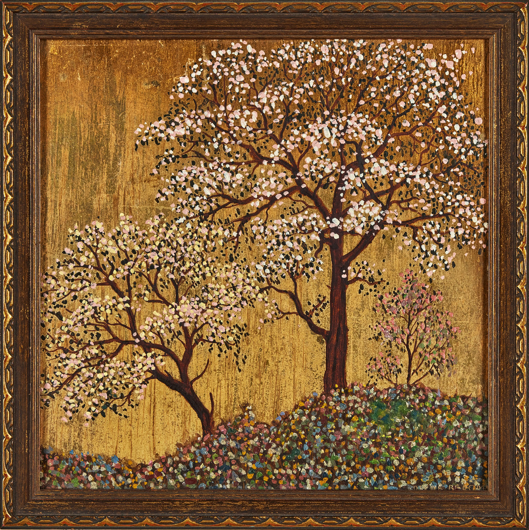 OSKAR BERGMAN. Blommande träd.