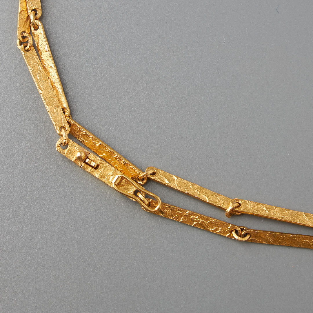 BJÖRN WECKSTRÖM. COLLIER OCH ARMBAND, 14K guld, Lapponia 1970.