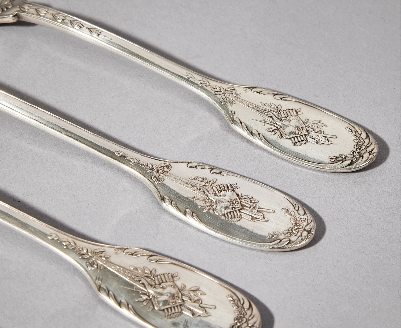 WA BOLIN. Fiskbestick, 24 delar, silver, Stockholm 1951-1952. Modell A.