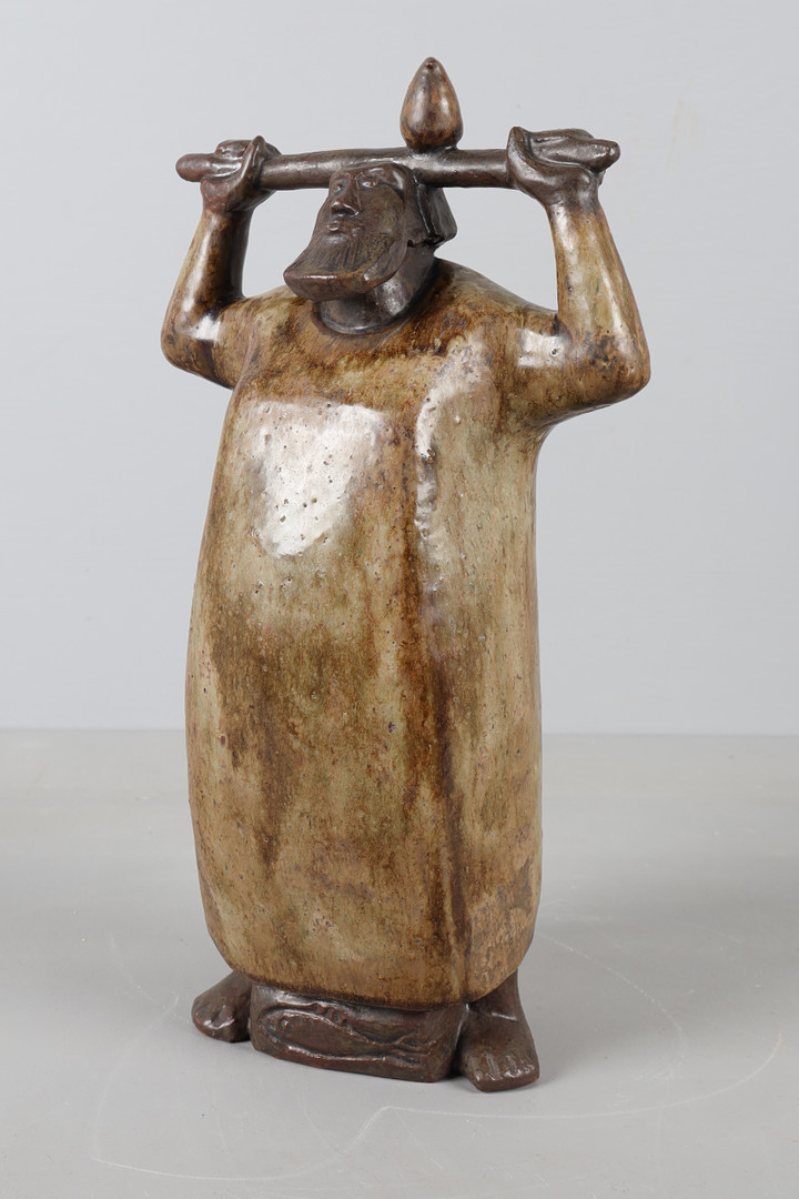 ÅKE HOLM. Skulptur, 'Noa med duvan'.