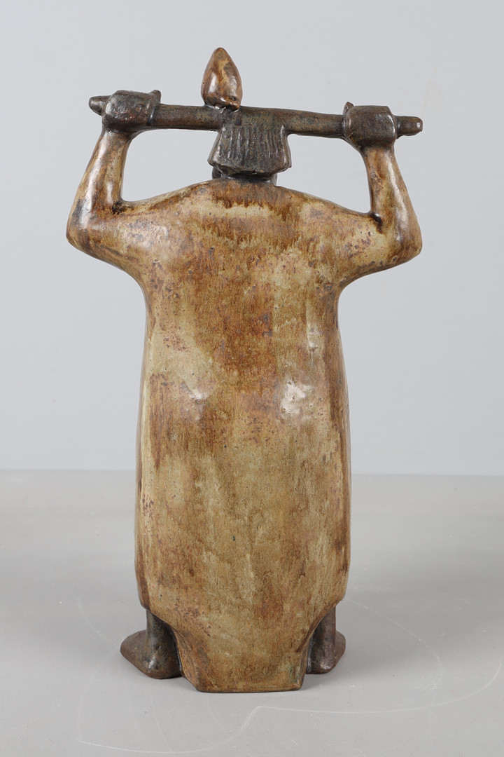 ÅKE HOLM. Skulptur, 'Noa med duvan'.