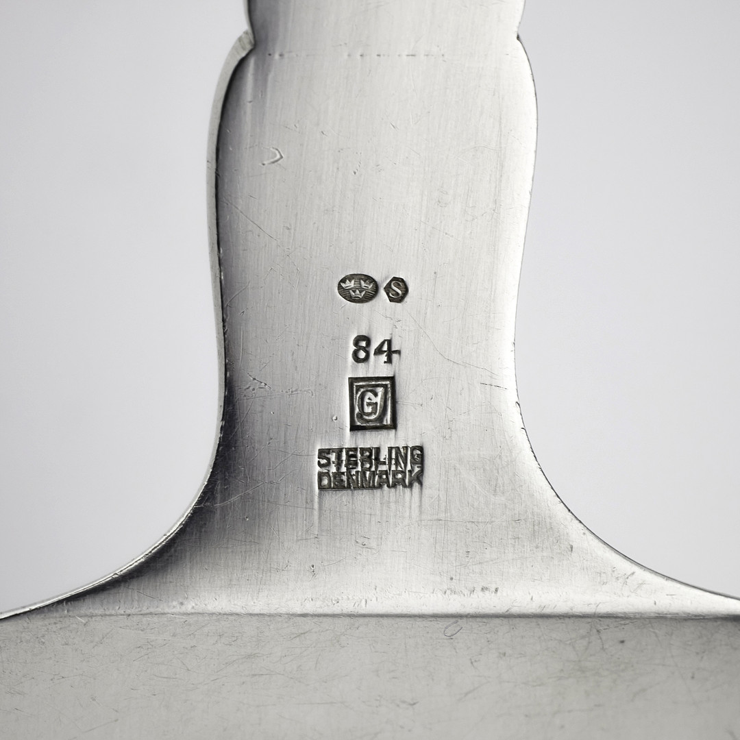 GEORG JENSEN. Sandwichspade, sterlingsilver, Köpenhamn 1933-1944. Magnolia. Design nr 84.