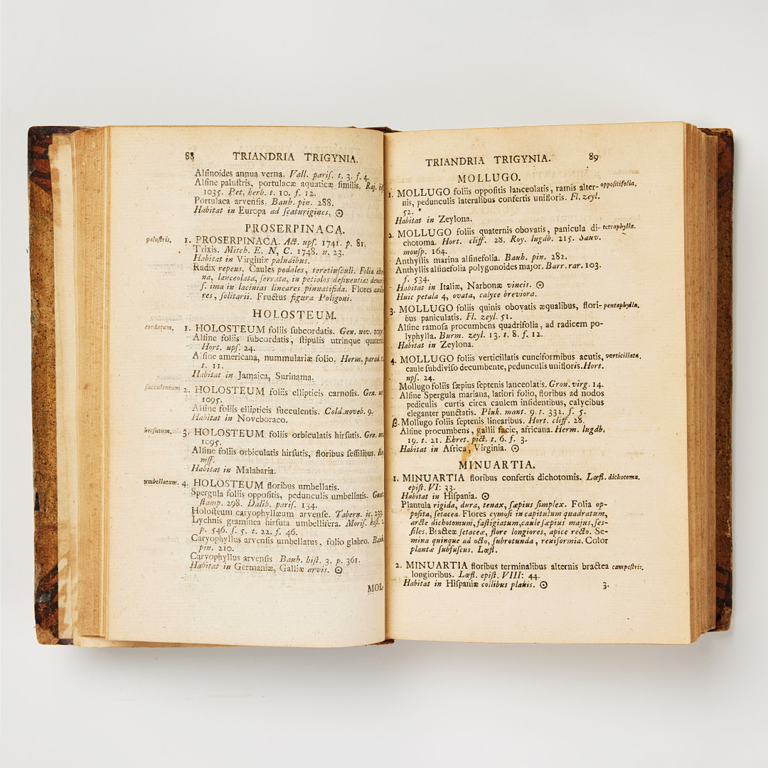 OLOF KALMETER'S COPY OF LINNAEUS' SPECIES PLANTARUM IN first edition second issue, 1753, 2 volumes.
