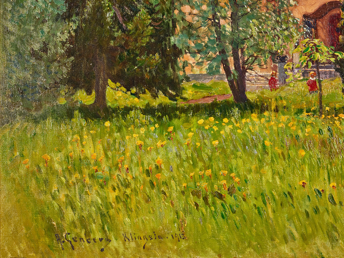 ANTON GENBERG. Klingsta gård 1913.