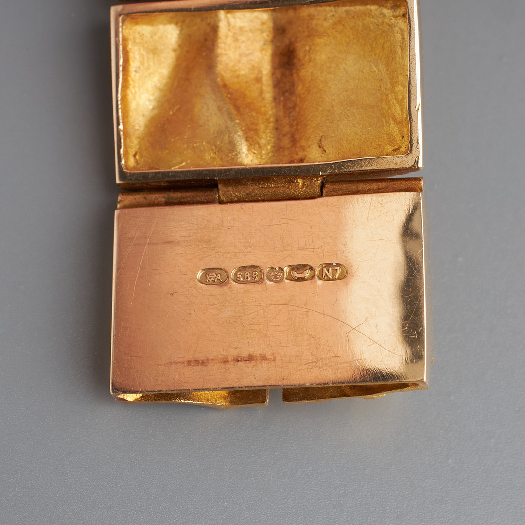BJÖRN WECKSTRÖM. ARMBAND, 14K guld, Oksat pois, Lapponia 1966.
