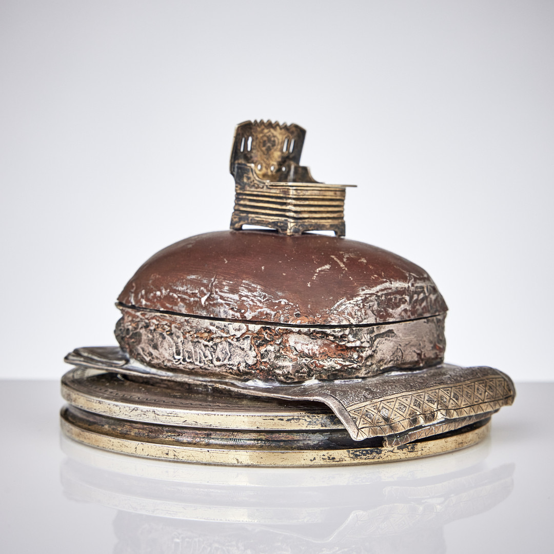 FIRMA SAZIKOV. Saltkar, silver, Moskva 1861-1862. Hovleverantörsmärke.