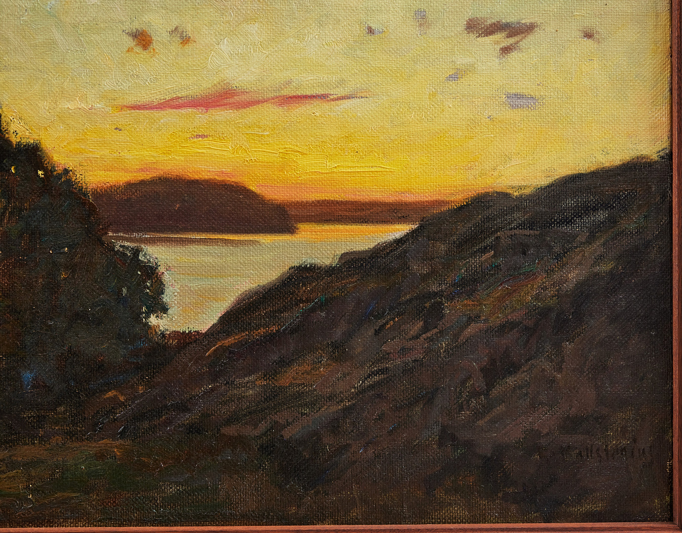 GOTTFRID KALLSTENIUS. Solnedgång, Källvik.
