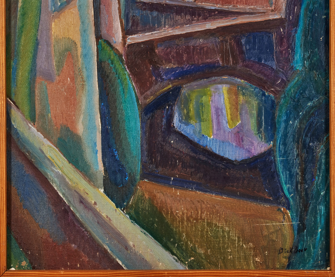 DICK BEER (1893–1938). Kubistiskt landskap, Sydfrankrike.